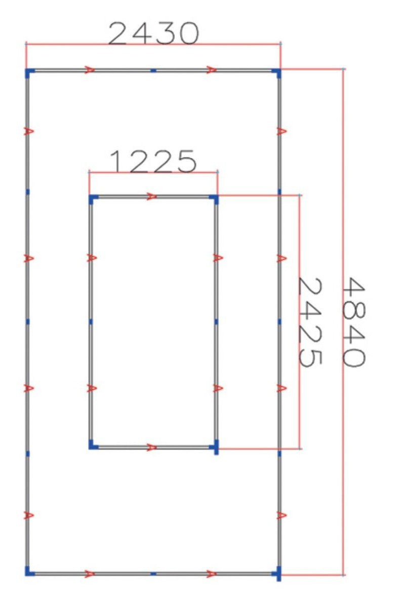 LED Deckenbeleuchtung Rechteckig 6500K