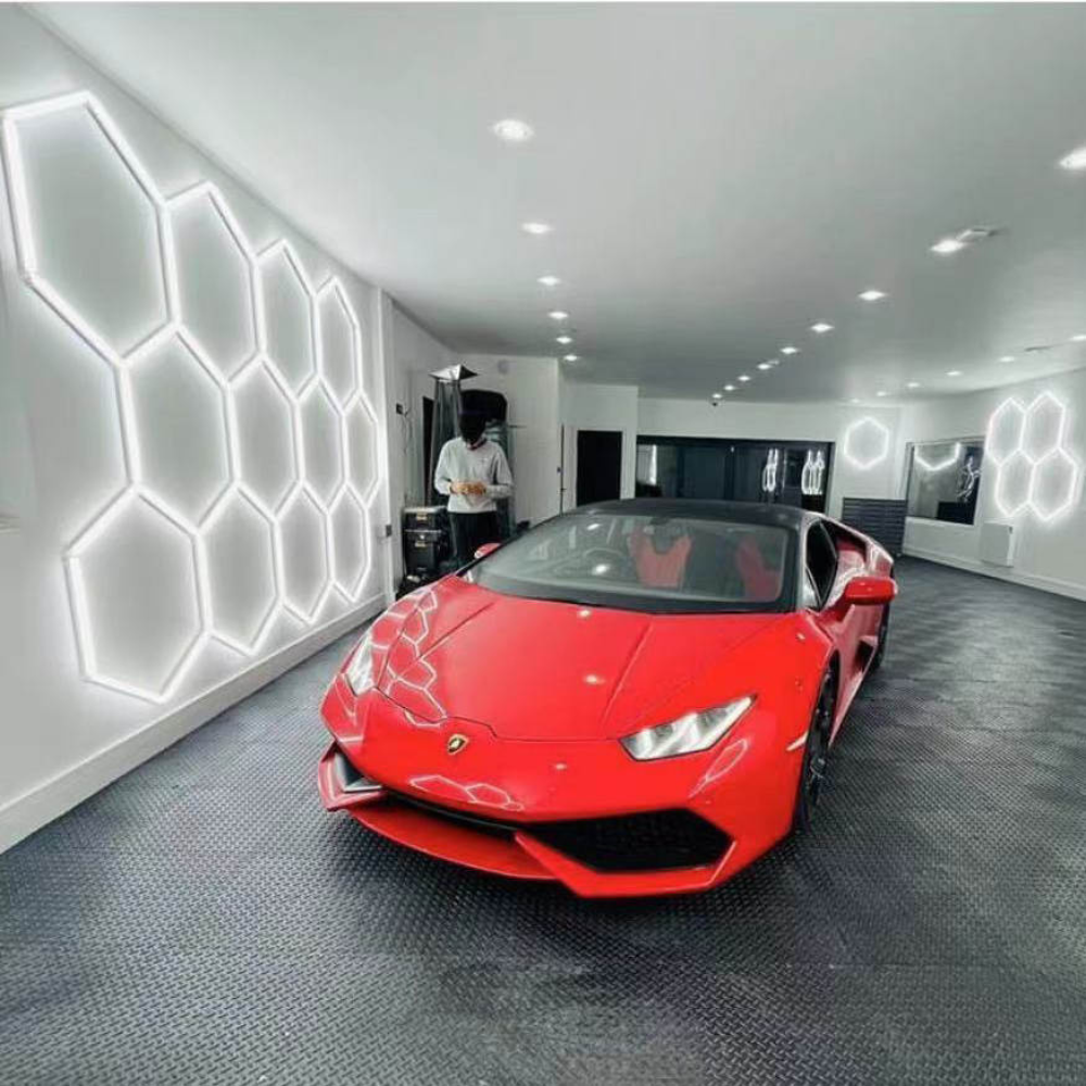 LED Deckenbeleuchtung Hexagon ohne LED-Rahmen + Aluminiumrahmen