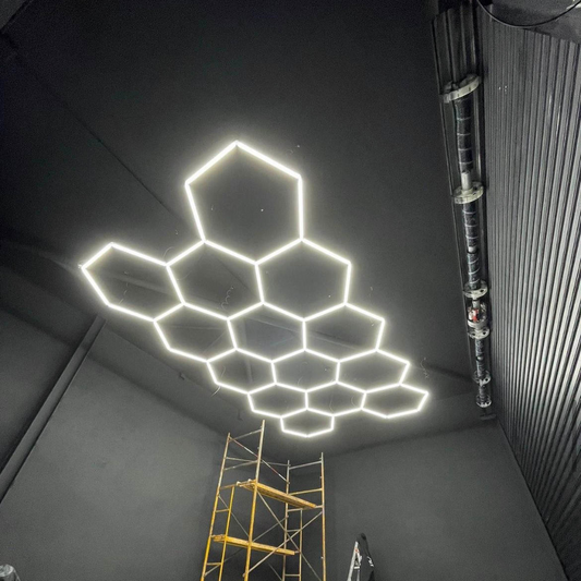 Hexagonal LED ceiling light without LED frame + aluminum frame