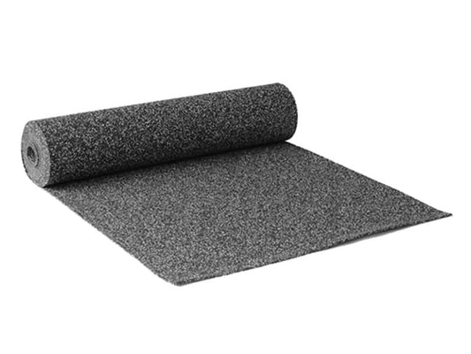 Gummiboden Bahnenware mit Gummigranulat 1,25x10m schwarz grau