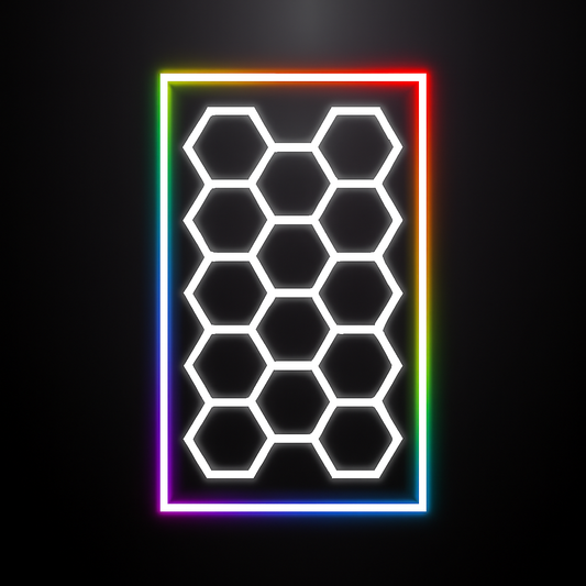 LED ceiling light hexagon with RGB frame