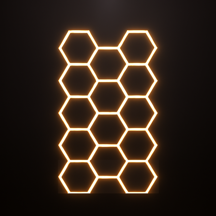 LED Deckenbeleuchtung Hexagon 4000k Warmweiß