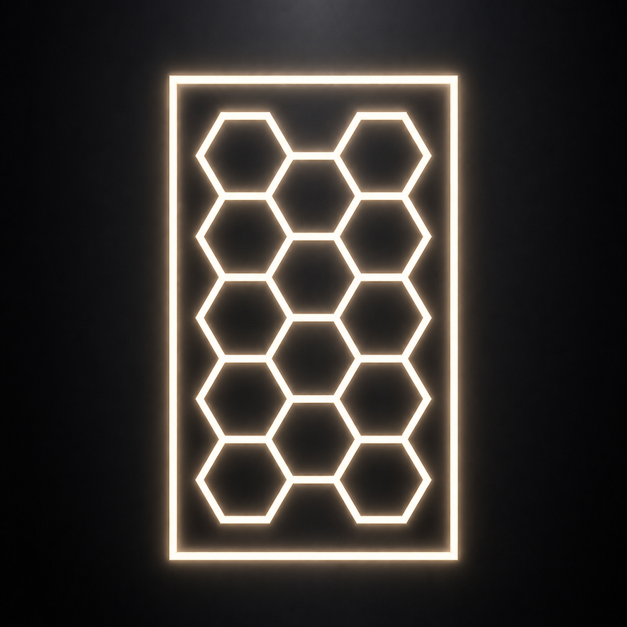 LED Deckenbeleuchtung Hexagon 4000k Warmweiß