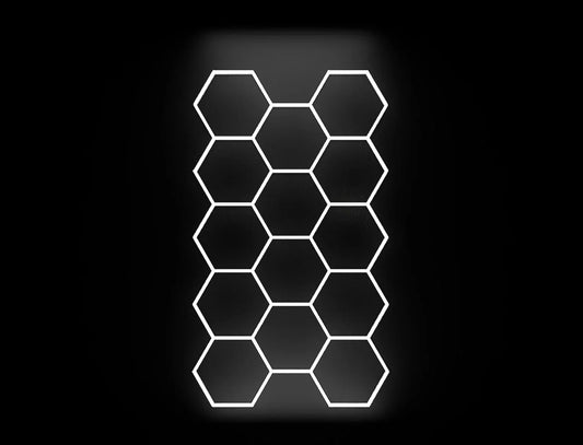 LED Deckenbeleuchtung Hexagon Premium 3-Adrig Aluminiumprofil