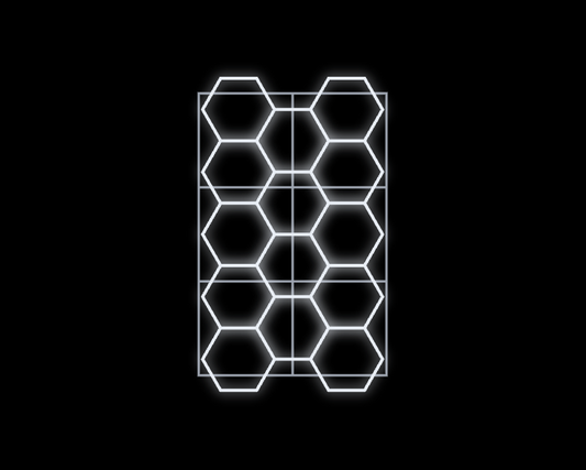 Hexagonal LED ceiling light without LED frame + aluminum frame