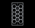 LED Deckenbeleuchtung Hexagon mit LED-Rahmen + Aluminiumrahmen