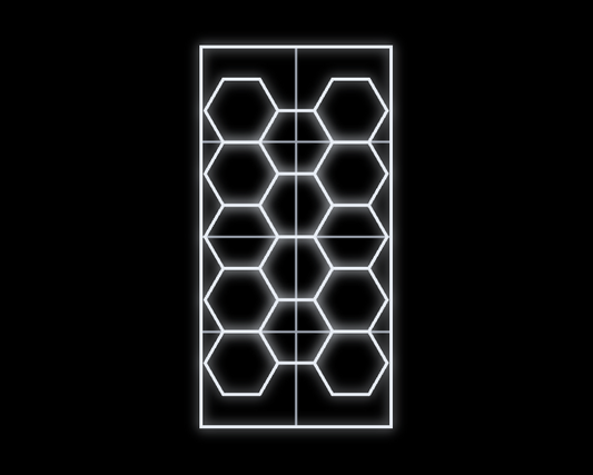 Hexagonal LED ceiling light with LED frame + aluminum frame