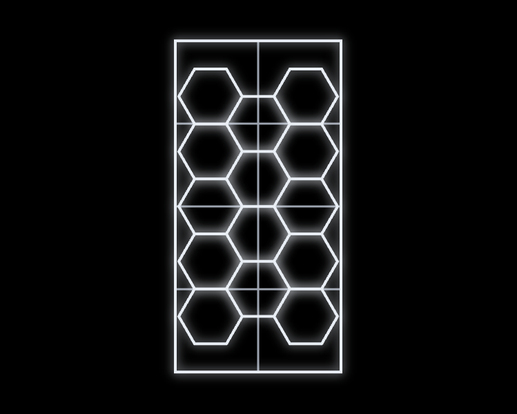 LED Deckenbeleuchtung Hexagon mit LED-Rahmen + Aluminiumrahmen
