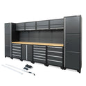 Professionelles Werkstatt Schranksystem Serie 610 16-teilig inkl. LED-Beleuchtungsset
