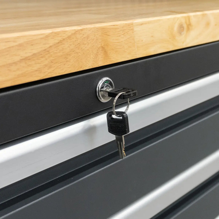 Professionelles Werkstatt Schranksystem Serie 610 16-teilig inkl. LED-Beleuchtungsset