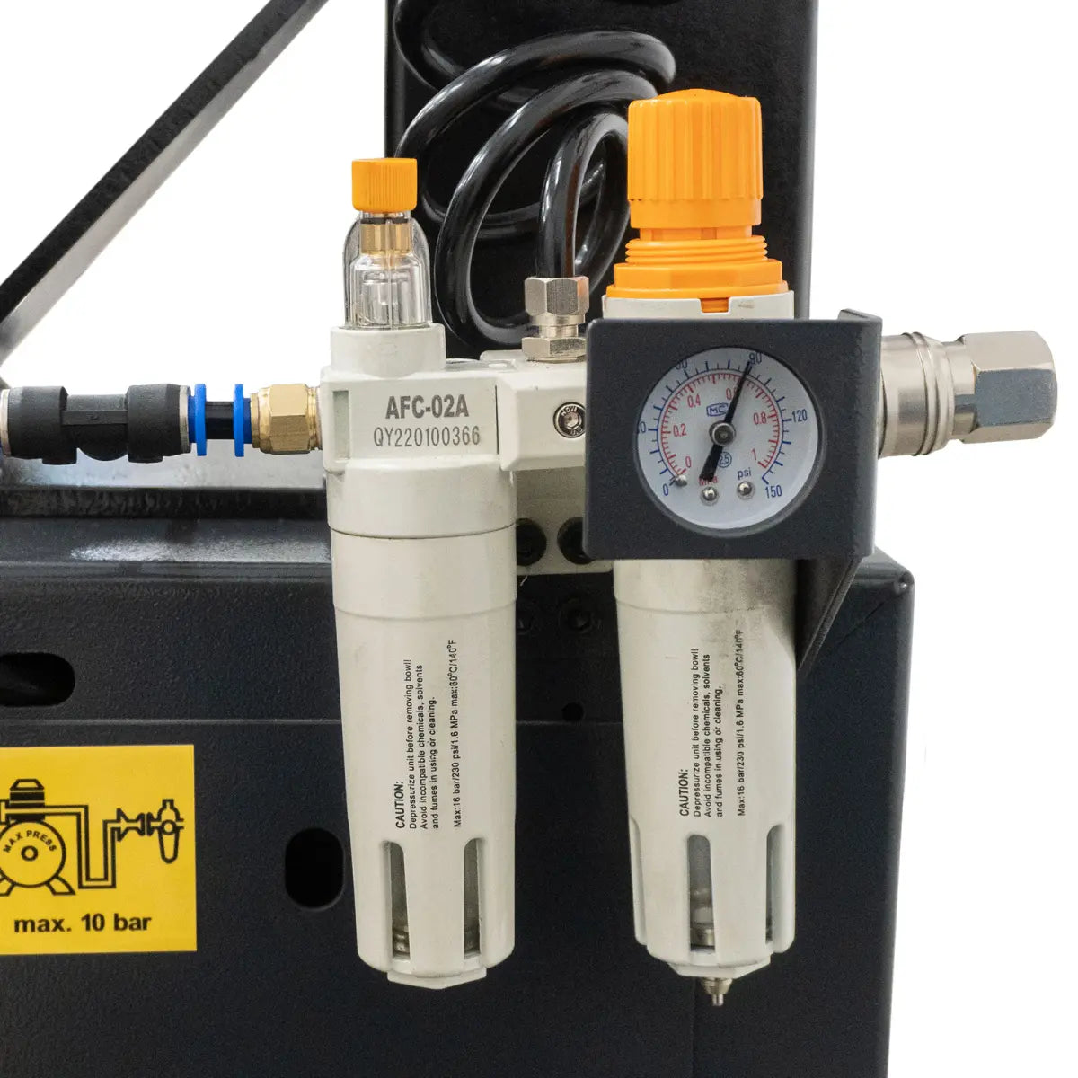 PKW Reifenmontiermaschine 1021 und Radwuchtmaschine "ECO" inkl. Werkstattkompressor 230 V / 10 bar / 50 l Tank