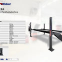 Mobile 4 Säulen Parkhebebühne Weber Profi Serie Autolift 3.6