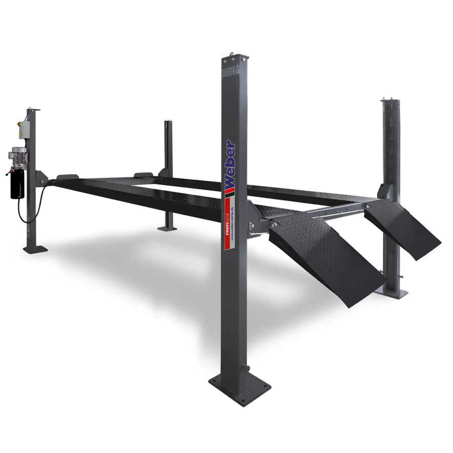 Mobile 4 Säulen Parkhebebühne Weber Profi Serie Autolift 3.6