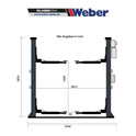 2 Säulen Hebebühne Weber Klassik Serie QSD-4000A