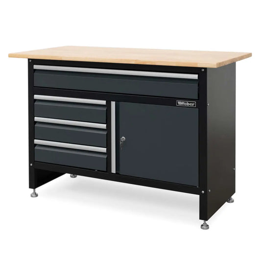 Werkbank mit 120 x 60 cm Holzarbeitsplatte