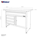 Werkbank mit 120 x 60 cm Holzarbeitsplatte